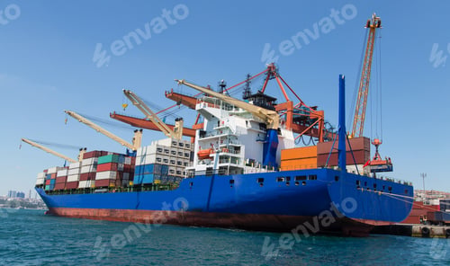 Preview: Container Ship Is Loading In A Port