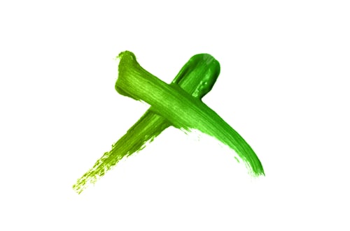 Preview: Bright Liquid Lipstick Smear In The Form Of A Check Mark Isolated On A White Background. Cosmetic