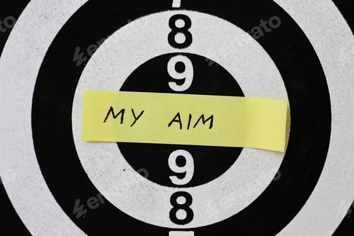 Preview: Sticker Text: My Aim In The Center Of The Target For Shooting.