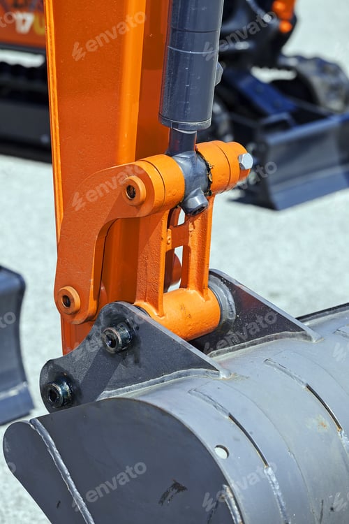 Preview: View On Detail Of New Excavator Digging; Note Shallow Depth Of Field