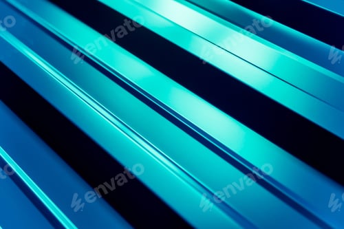 Visualização: Fundo de telhas metálicas verdes com padrão de luz.