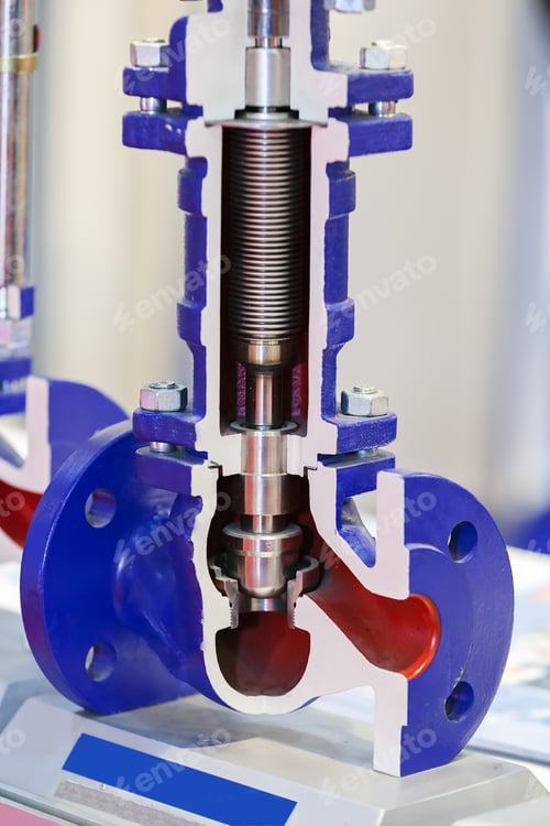 Preview: Intersection Of New Valves For Flow Control; Note Shallow Depth Of Field
