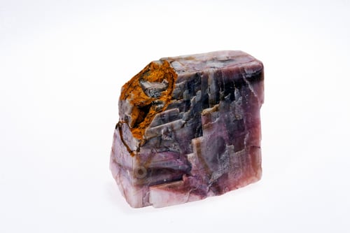 Preview: Calcite Mineral From The Group Of Carbonate On The White Background