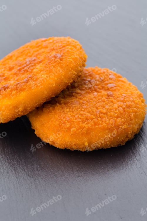 Preview: Golden Crispy Homemade Chicken Nuggets Down View.