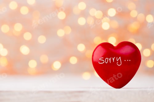 Preview: Red Hearts The Bokeh Background. Valentine Day Background.