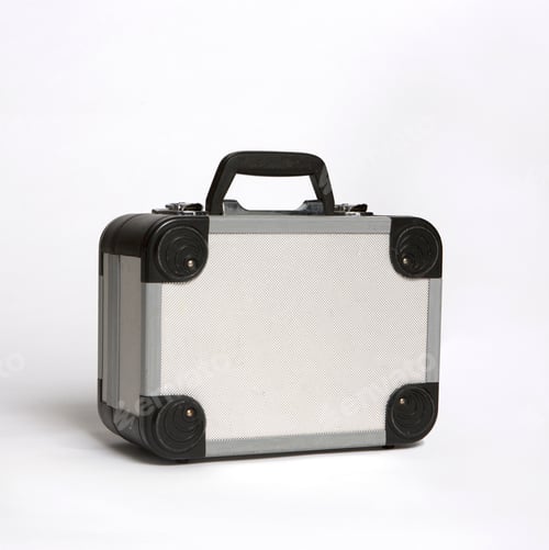 Preview: Small Silver Metal Case On White Background