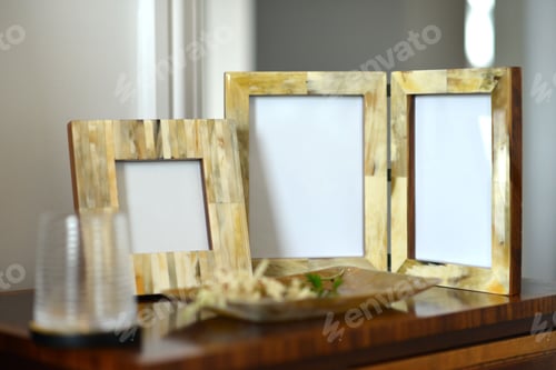 Preview: Natural Horn Picture Frames In A Bedroom Setting