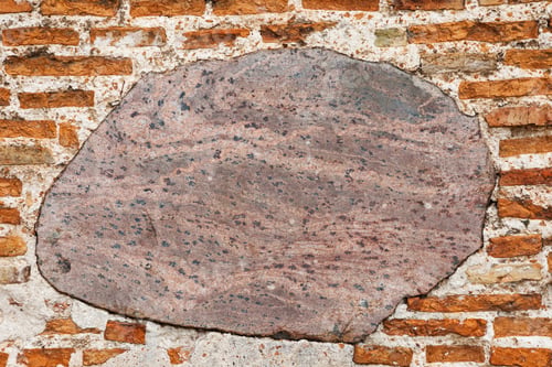 Preview: Ancient Building Wall From Red Brick And Stone