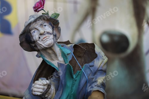 Preview: Decorating A Garden, City Park Or Leisure Space. Decorative Paraphernalia. Selective Focus