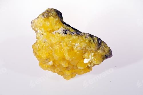 Preview: Sulfur In The Breast With A Touch Of White On The White Background