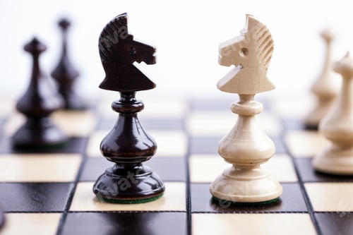 Preview: Chess Pieces Showing The Competition, In Business And Game