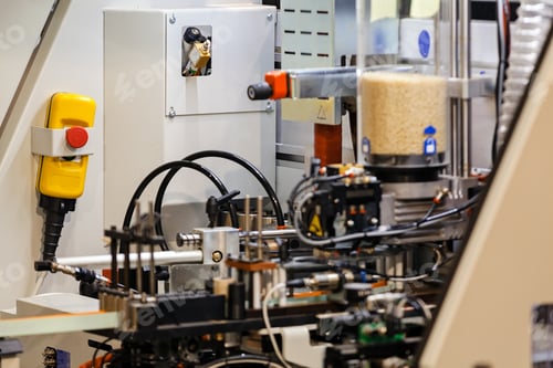 Preview: Machine For Manufacture In Furniture Industry Advanced Tehnology; Note Shallow Depth Of Field