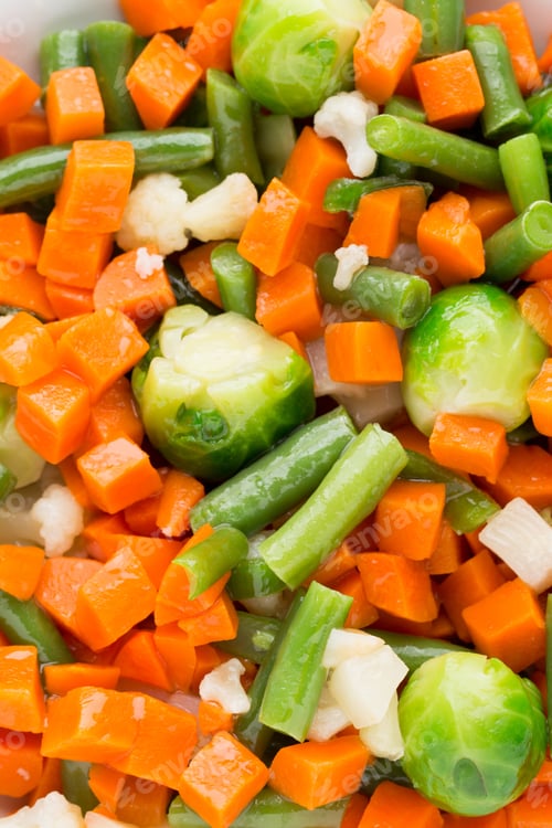 Preview: Fresh Vegetables Mix In A White Bowl.