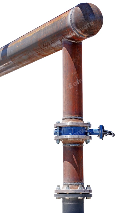 Preview: Pipes And Valves On White Background