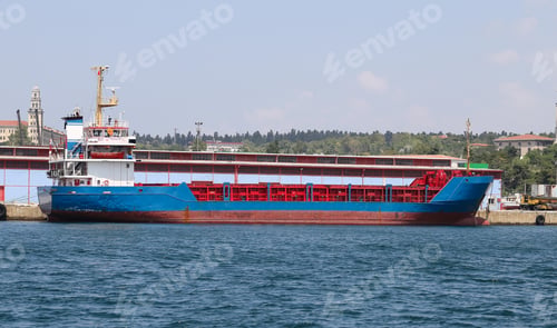 Preview: Cargo Ship Loading In A Trading Port