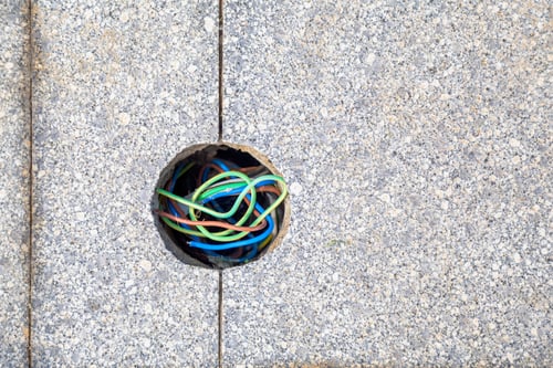 Preview: Place For Installing Outdoor Spots Lights. Cables Are Prepared For Connecting The Spots Lights.