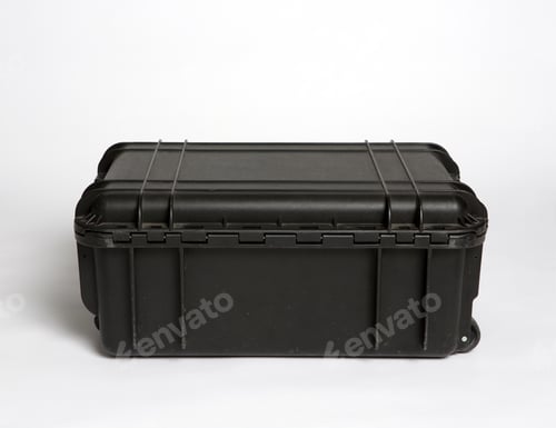 Preview: Big Black Plastic Case On White Background