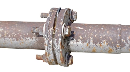 Preview: Large Industrial Pipes On White Background