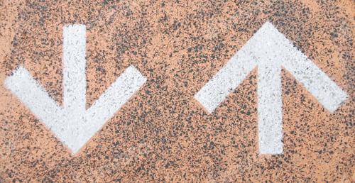 Preview: Directional Arrow Signs On The Asphalt Road
