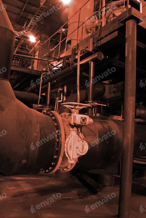Preview: Different Size And Shaped Pipes At A Power Plant
