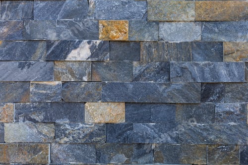 Preview: Decorative Finishing Of The Street Wall With Wild Stone. Background For Design