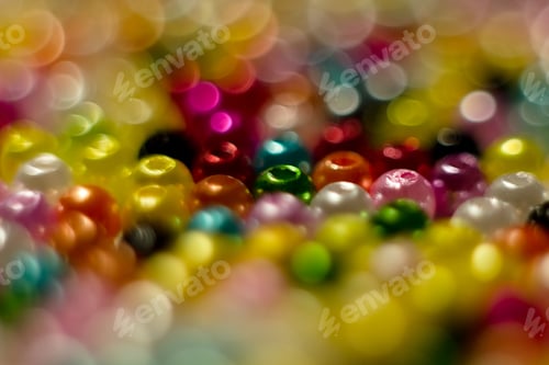 Preview: Detail Of Colored Beads Suitable For Background.