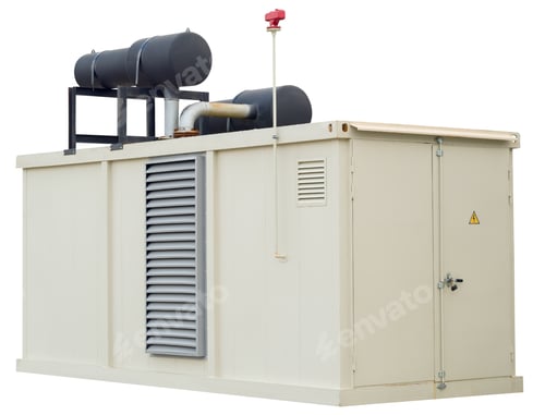 Preview: Emergency Electric Power Generator Box On White Background