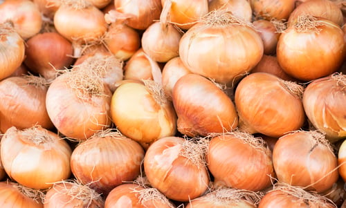 Preview: Fresh Harvest Of Golden Onions. Can Be Used As A Background (Selective Focus)