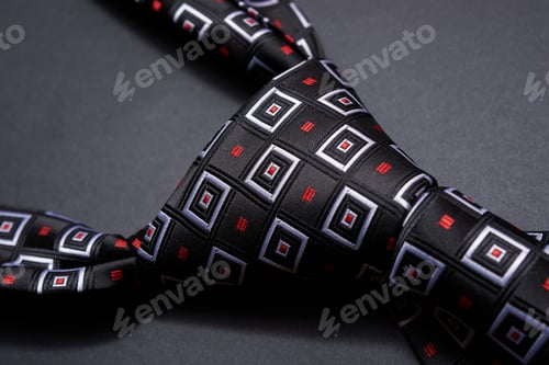 Preview: Men'S Tie On A Dark Background