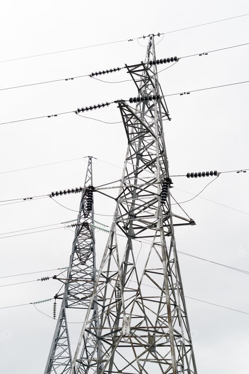 Preview: Electrical Tower On White Background