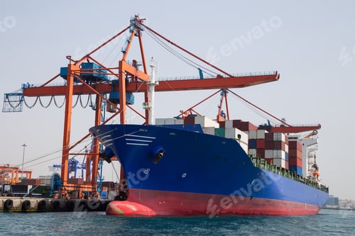 Preview: Container Ship Is Loading In A Port