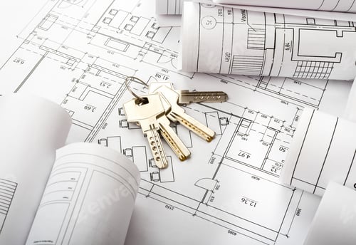 Preview: Architecture Plan And Rolls Of Blueprints