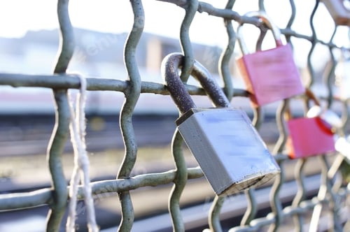Preview: The Close Up Of Locks From Loving Couples On A Bridge Fence / Love Locks