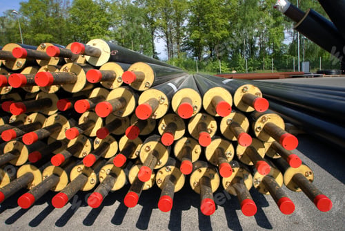 Preview: Pvc Pipes Stacked In Construction Site