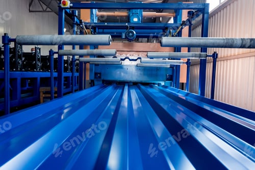 Preview: Metal Sheet Forming Machine At The Modern Metalwork Factory.