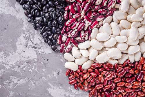 Preview: Fresh Organic Natural Beans On Stone Background