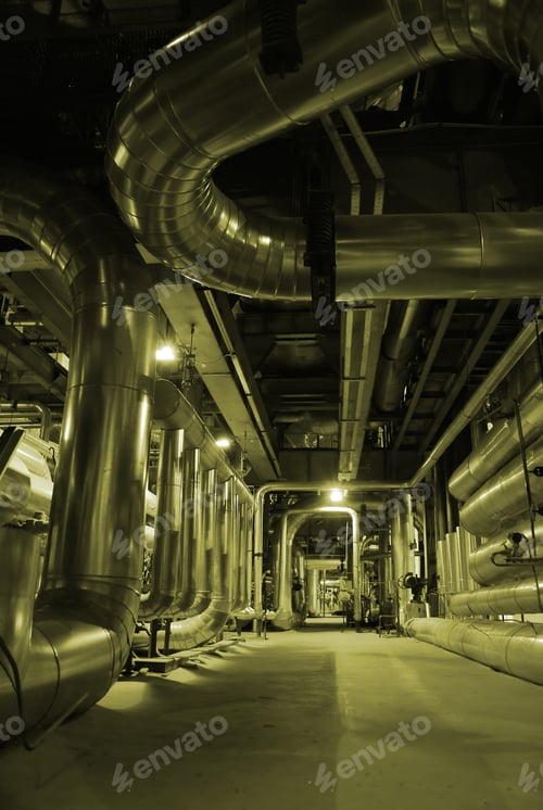 Pipes Inside Energy Plant