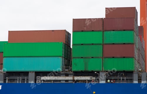 Preview: Containers Over A Container Ship In Port