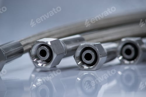 Preview: Stainless Steel Pressure Hose With Screw Connection.