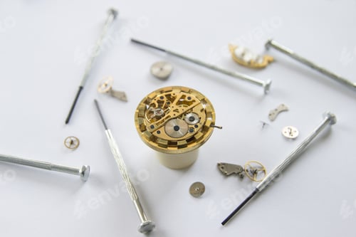 Preview: Watch Maker Is Repairing A Vintage Automatic Watch.
