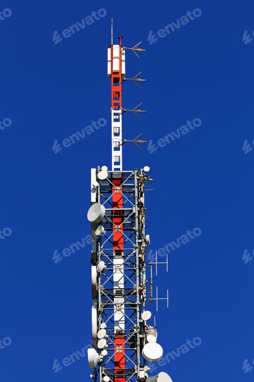 Preview: Telecommunication Antenna On Top Of Modern Building