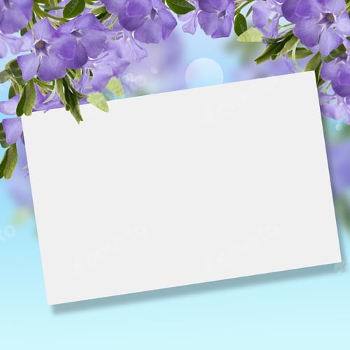 Preview: Postcard With Fresh Flowers. Abstract Background For Design.