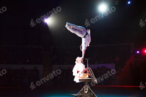 Preview: Performance Of Air Acrobats In The Circus.