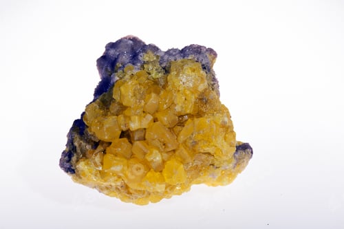 Preview: Sulfur In The Ore With A Hint Of Violet On The White Background