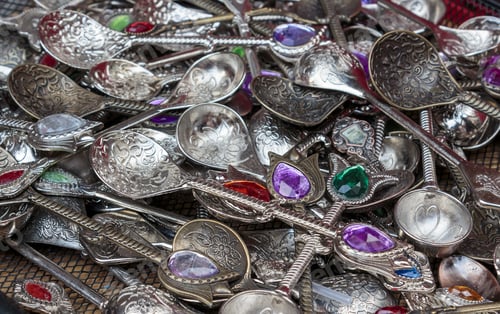 Preview: Spoons With Ornaments And Colorful Decorations