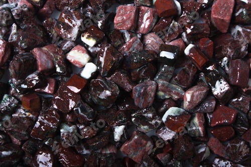 Preview: Beautiful Natural Stone Burgundy Spilled On A White