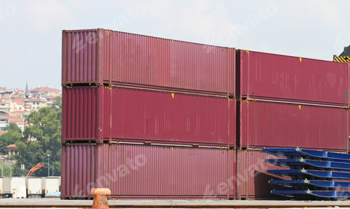 Preview: Containers Waiting To Transfer In A Port