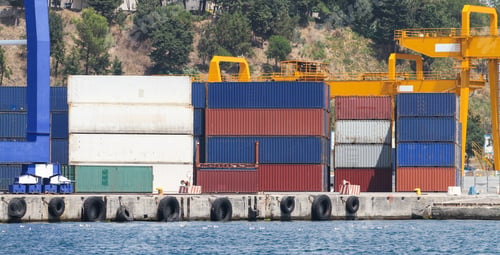 Preview: Containers Waiting To Transfer In A Port