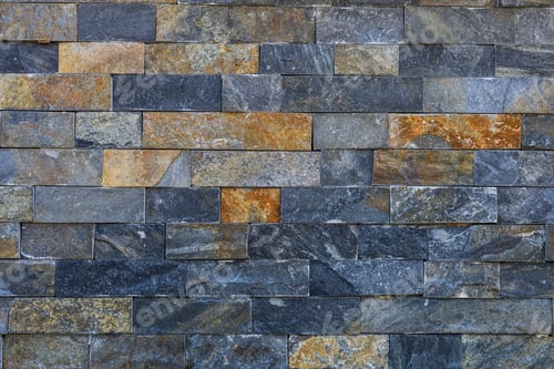 Preview: Decorative Finishing Of The Street Wall With Wild Stone. Background For Design