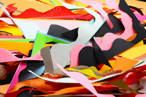 Preview: Pieces Of Cut Colored Paper, Background